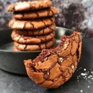Een heerlijk recept van een chocolade brownie cookie